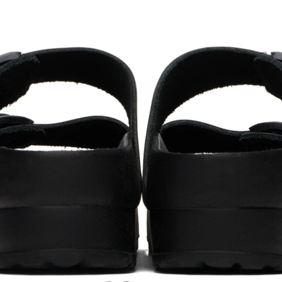 Birkenstock Arizona Flex Platform Sandals Black Leather US 10-10.5 / EU 41 - Picture 6 of 10